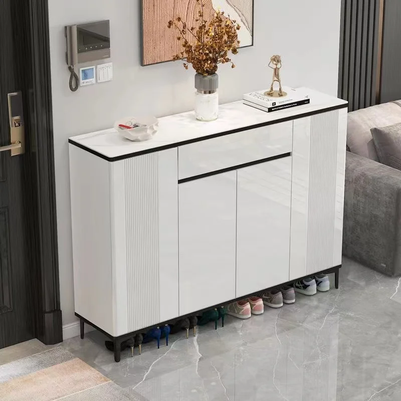 #Custom Modern Solid Wood Multi-Functional Shoe Cabinet Easy Assembly Durable Storage For Living Room Furniture