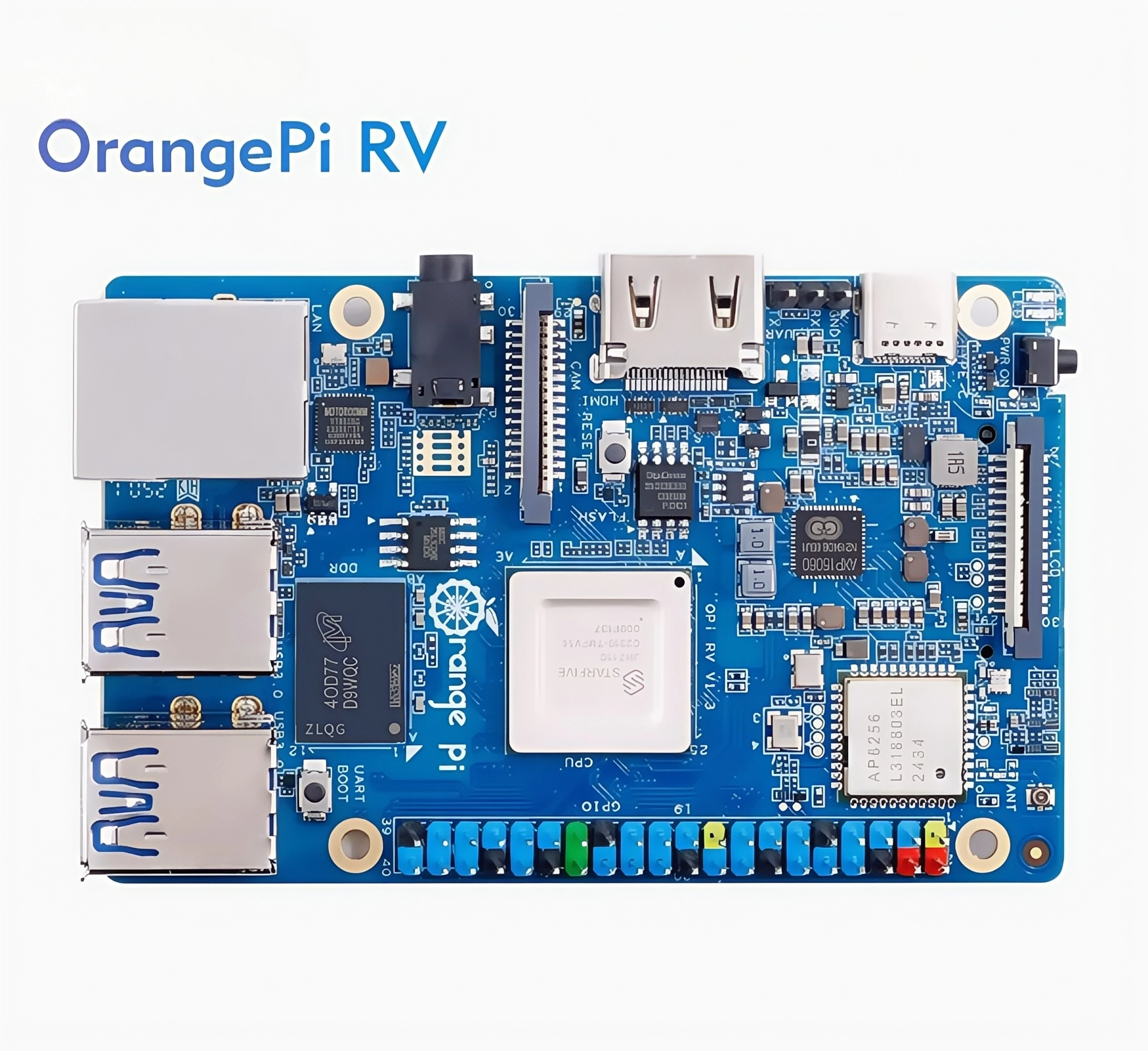 TopElec Orangepi RV development board RISC-V quad-core processor Gigabit Ethernet port