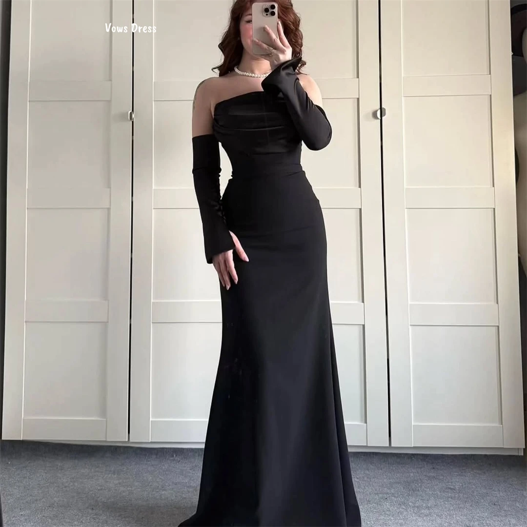 Vows Line A Jurken Galajurk Satijnen Doek Robe Soiree Op maat gemaakte avondjurken Vrouw Elegante luxe galajurk 2025 Feest