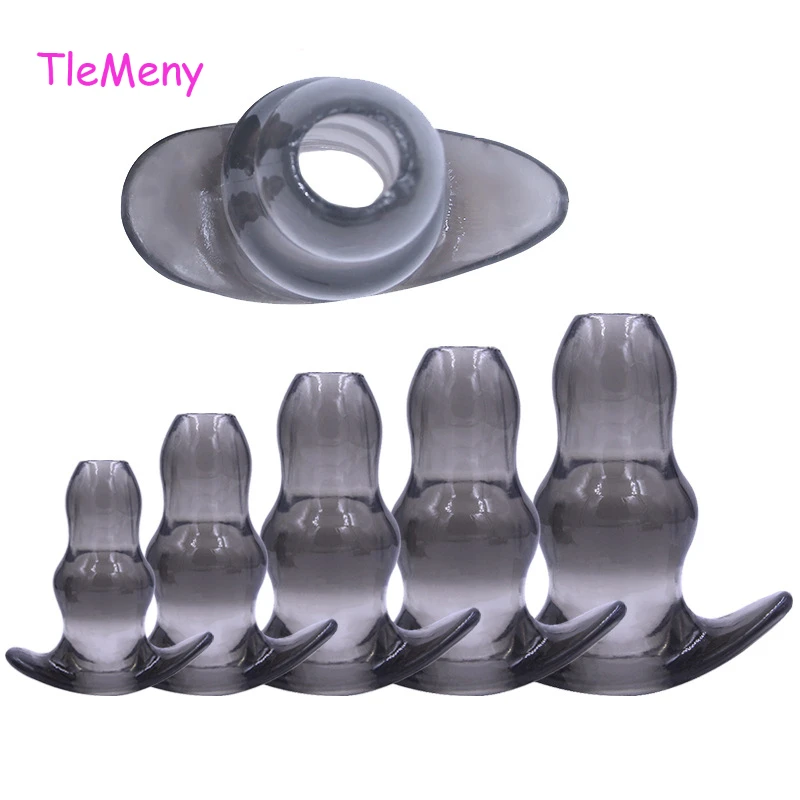 

TleMeny Hollow Anal Plug Insert Anus Dilator Sex Toy Anal Speculum Expander Vagina Butt Plug Transparent Dildo Buttplug Massage