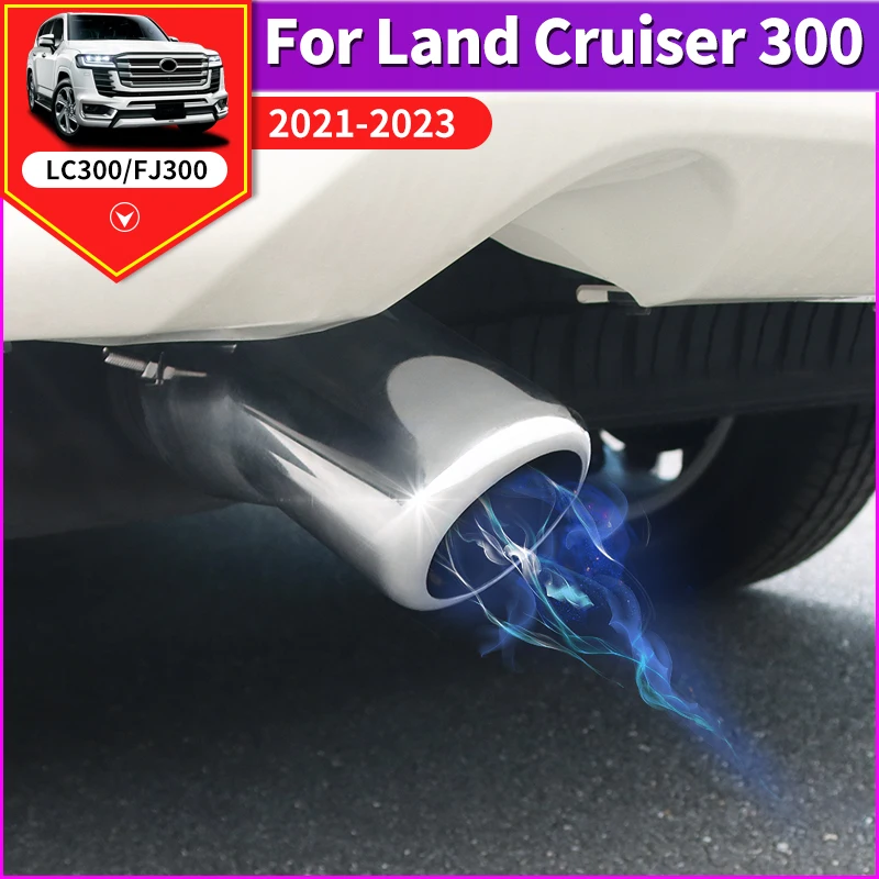 For 2021-2023 Toyota Land Cruiser 300 LC300 Modification Accessories Tail Throat Exhaust Pipe Decorative FJ300 Muffler