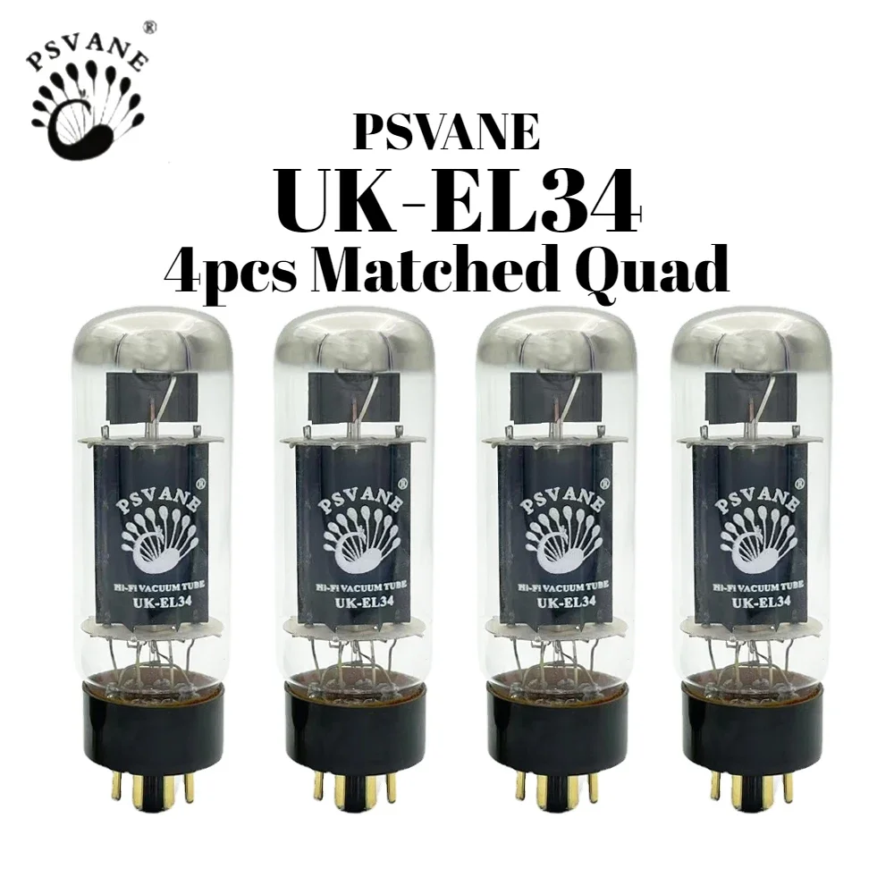 PSVANE UK-EL34 Vacuum Tube Upgrade EL34 EL34C 6CA7 6P3P 6L6 Electronic  Precision Matching Amplifier High Fidelity Matched Quad