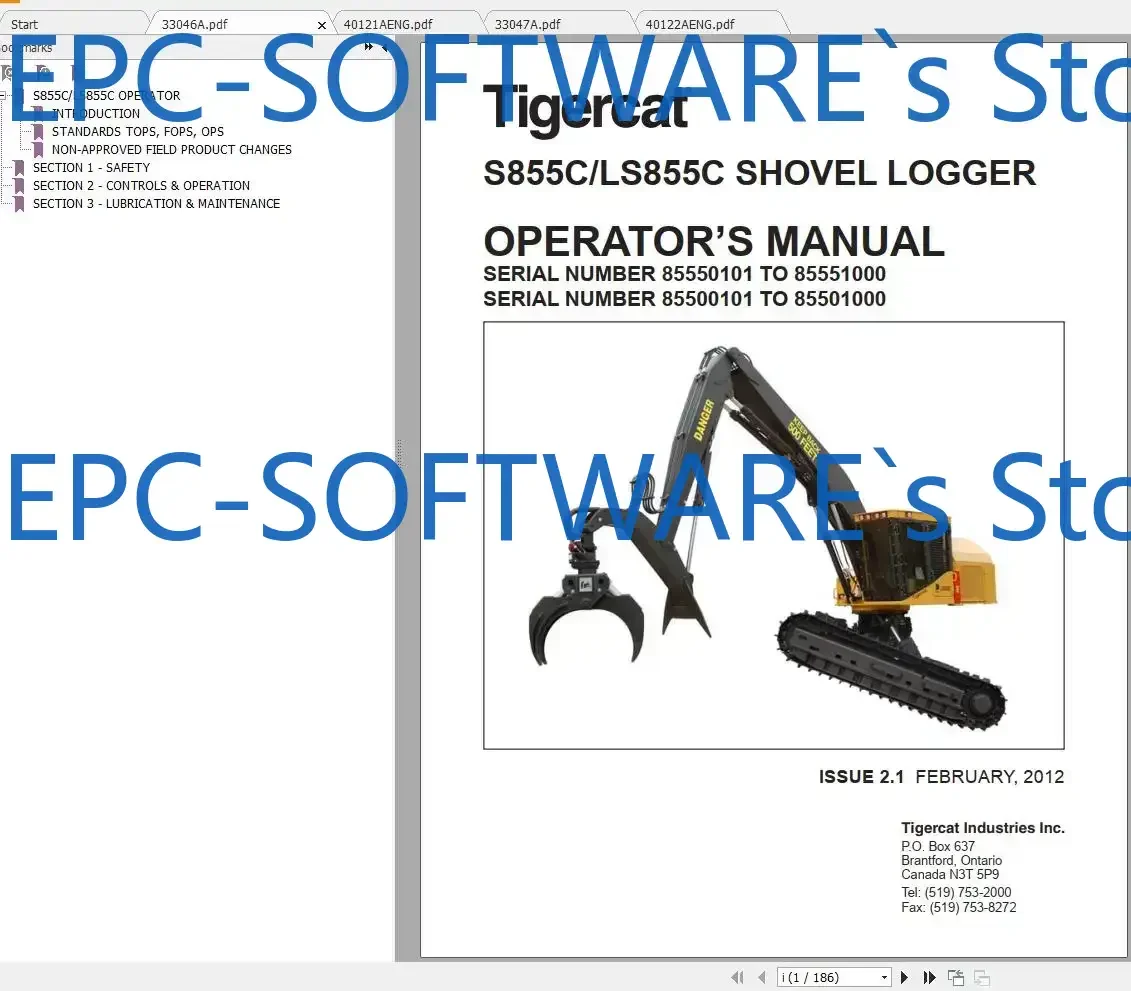 

Tigercat Machine 35 ГБ PDF 2021 Руководство по обслуживанию и руководство по эксплуатации DVD