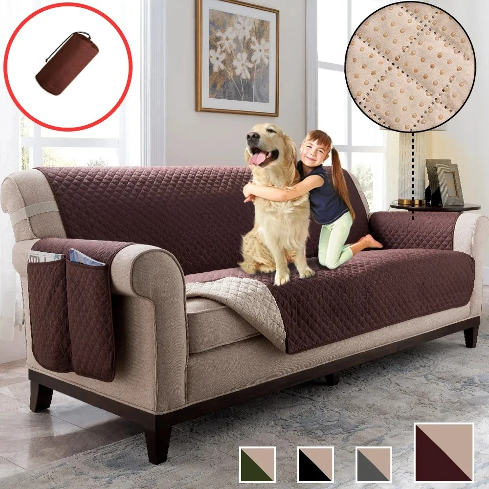 

#For Recliner Sofa Cover Pet Dog Kids Mat Protector Elastic Sofa Couch Cover Waterproof Quilted Furniture Protector&