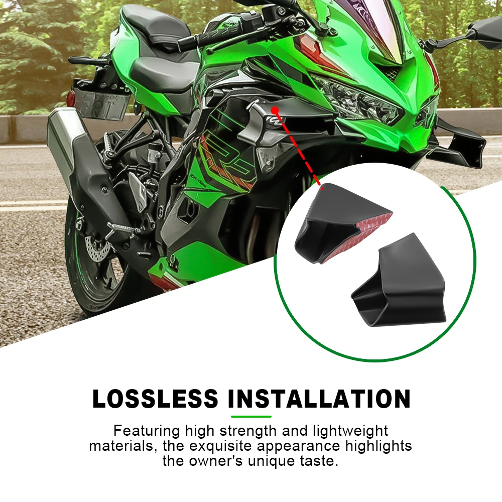 Suitable for Kawasaki ZX-25R ZX4R ZX4RR 2020-2024 21 22 23 motorcycle new fixed wing, aerodynamic wing, side spoiler, side cover