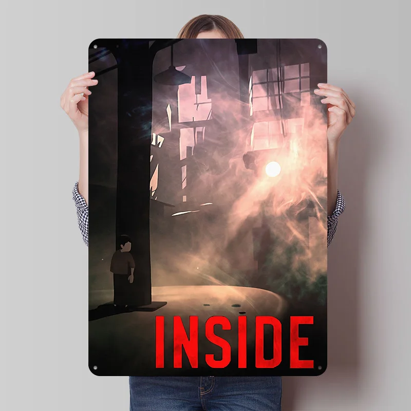 Inside Game Poster Individualisierte Vintage Metallschilder Wandkunst Retro Blechschild für Männerhöhle Dekoration Heim-Dekoration Wand-Deko Innenbereich