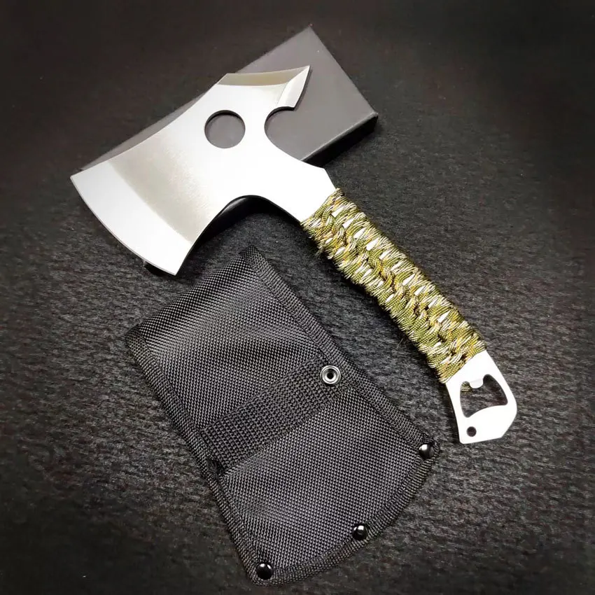 

New Multifunctional Axe with Bottle Opener Seven Core Umbrella Rope Chopping Axe Multi-purpose Fire Axe
