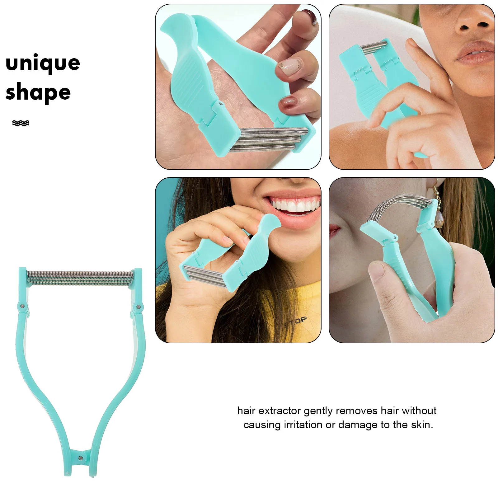 

Facial Remover Manual Women Anti-Slip Design Portable Chin Upper Lip Tool Face Removing Epilators Hair Removal For Women Facial
