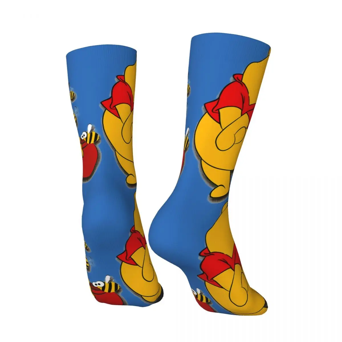 Retro Anthropomorphic Teddy Bear Essential Men's compression Socks Unisex Disney Winnie The Pooh Harajuku Seamless Printed Sock