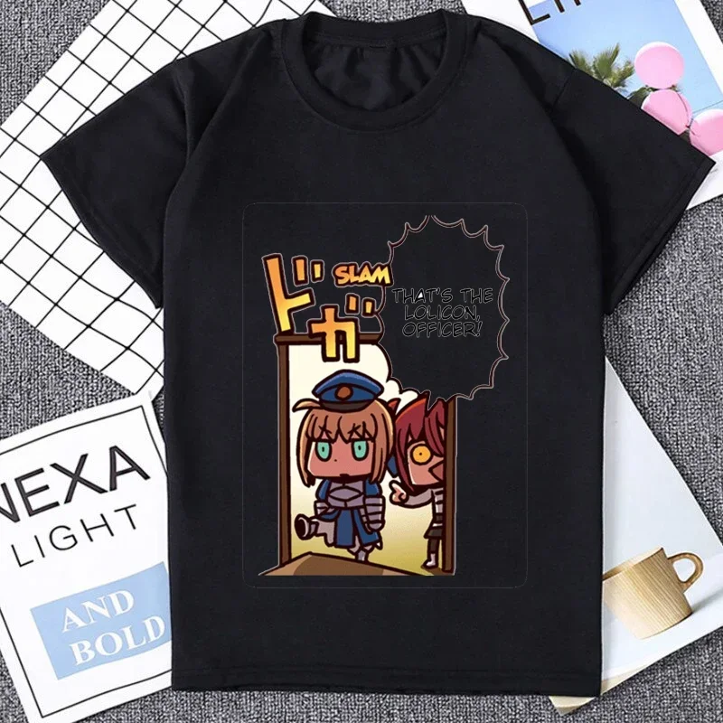 Fate Apocrypha Tshirt FGO Fate Grand Order Mobile Game Fans Printed T-shirt Harajuku Style Summer Casual Fashion Loose Man Tees