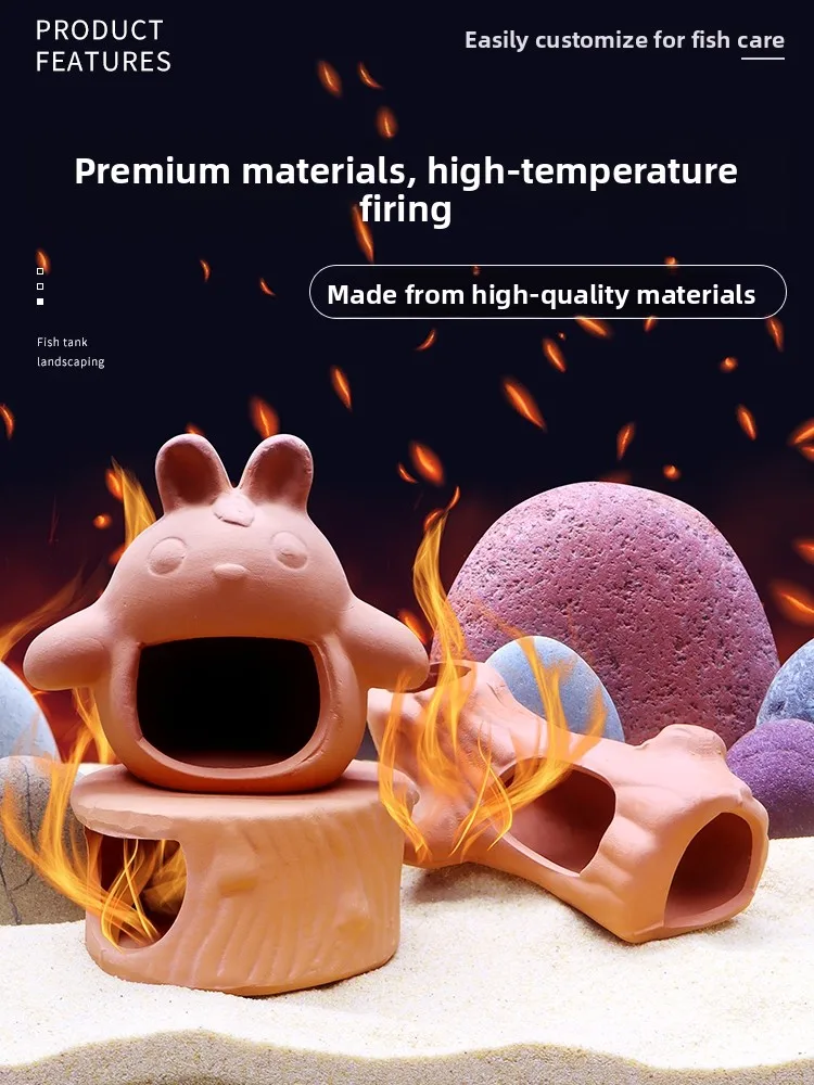  Betta Fish Tank Clay Pot Reproductive Cage Aquarium Decoration Hiding House for Clownfish Shrimp Ceramic Breeding Cylinder