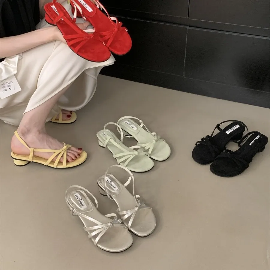 レトロな女性用シューズ-2025-夏-女性用サンダル-スクエアトゥ-クリアヒール-ビーチサンダル-プラットフォーム-クロッグ-ウェッジ-アンクルストラップ-オリジナル-ガールズ-シ