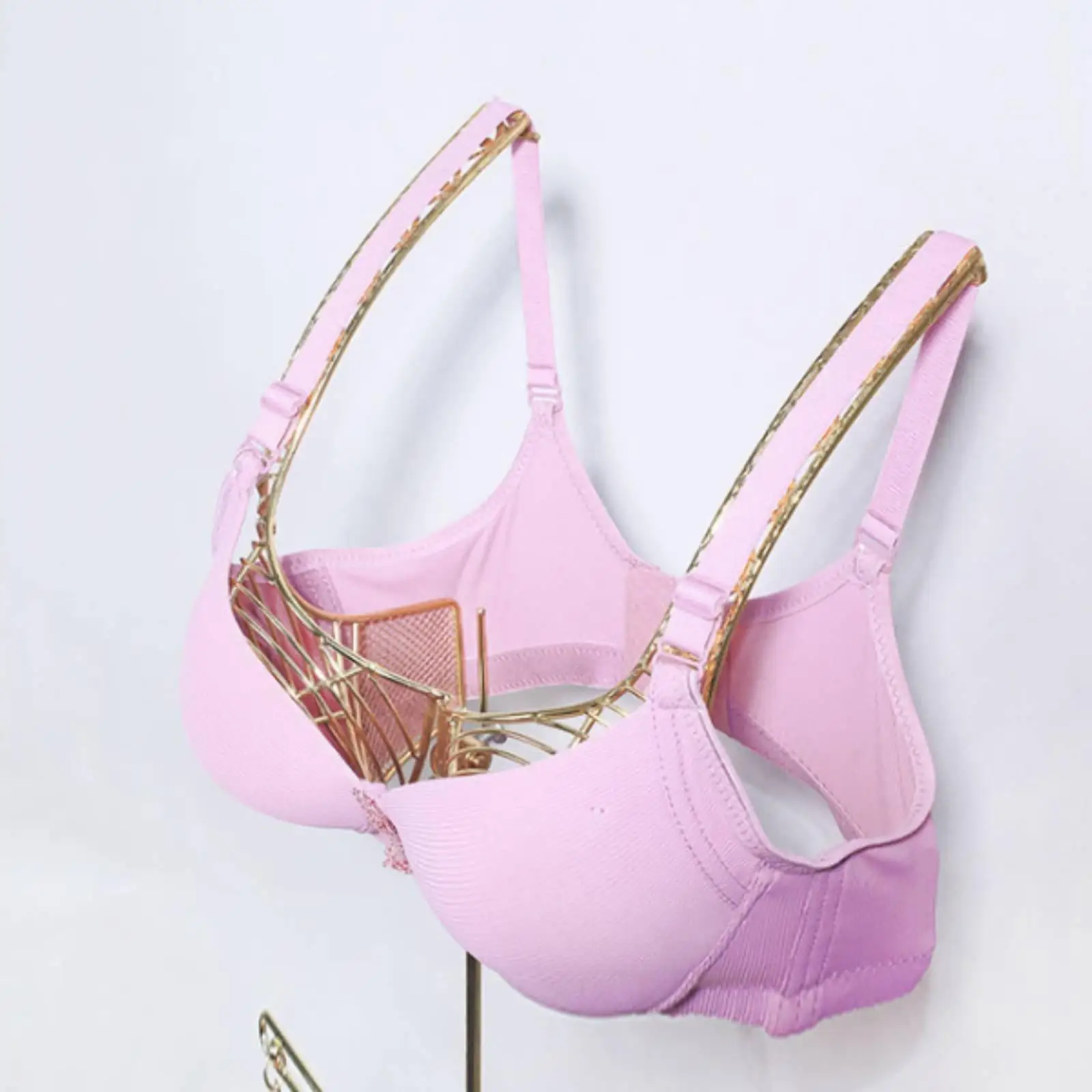 Underwear Display Stand Metal Wire Frame Bra Display Rack Floor Standing Underwear Rack for Retailers, Shop Window, Boutique view 3