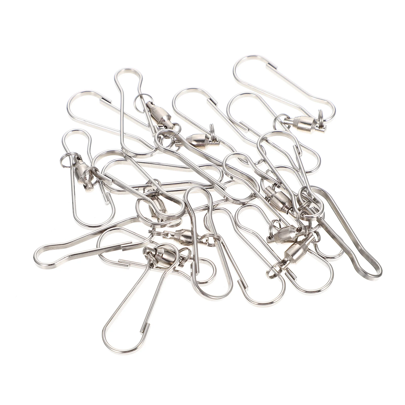 

10 Pcs Decorative Hook Clothing Hangers Swivel Clip Hooks Double Dual Windbell Stainless Steel Chime Hanging Chimes Suspension