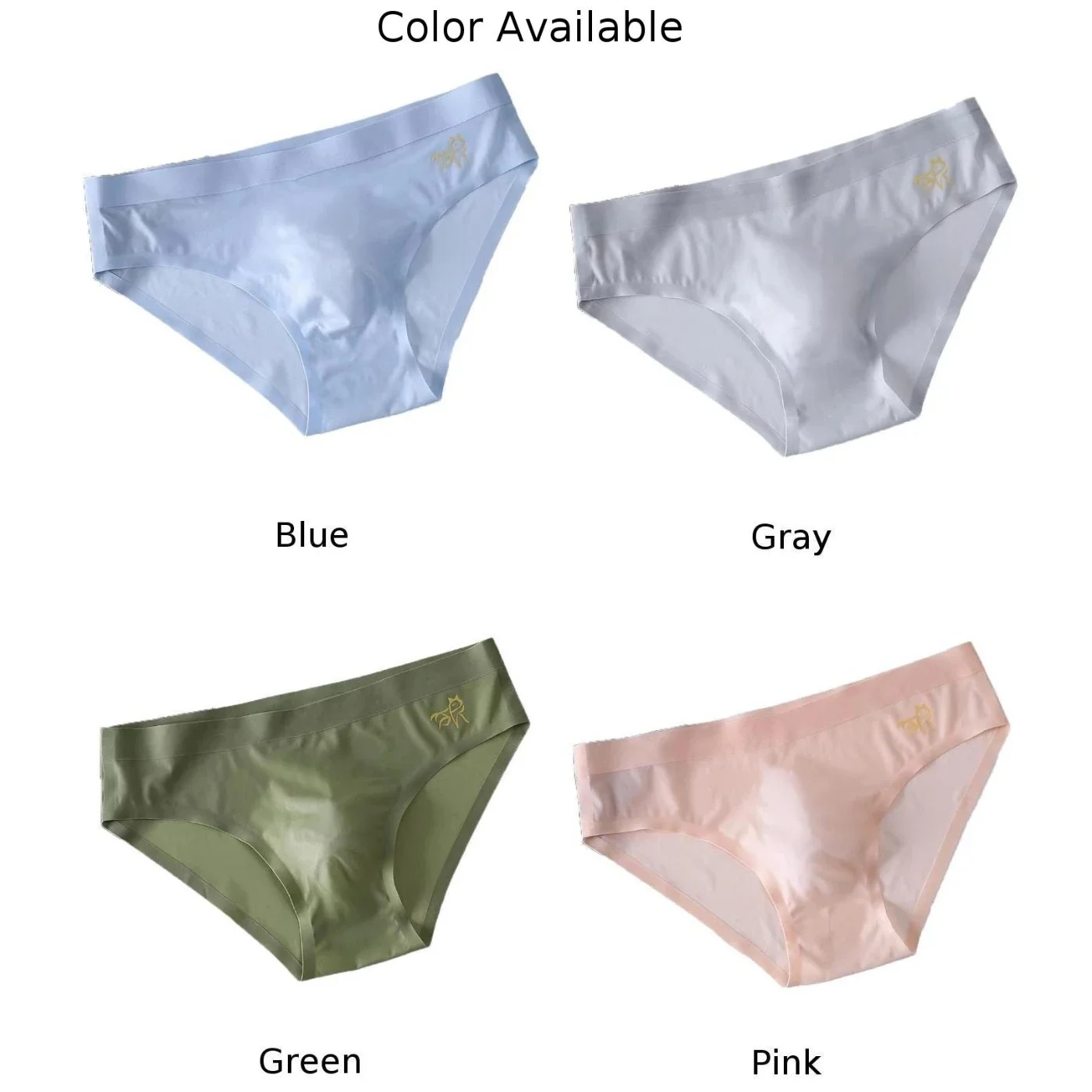 Mens Sexy Ice Silk Pouch Panties Middle Waist Underwear Seamless Breathable Briefs Solid Elastic Underpants Hombre Jockstrap