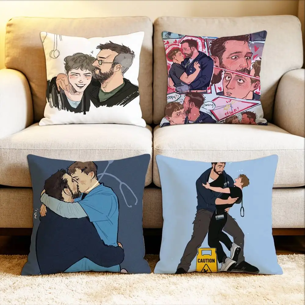 

Robby x whitaker fanart Various Sizes Square Pillow Case For Car Home Bedchamber Decor
