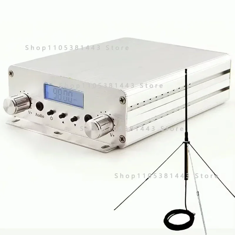 Broadcasting Equipment for Radio Station 500W 300W 1500W +30 Meters 1/2 Cables+Single Dipole 1KW FM Transmitter