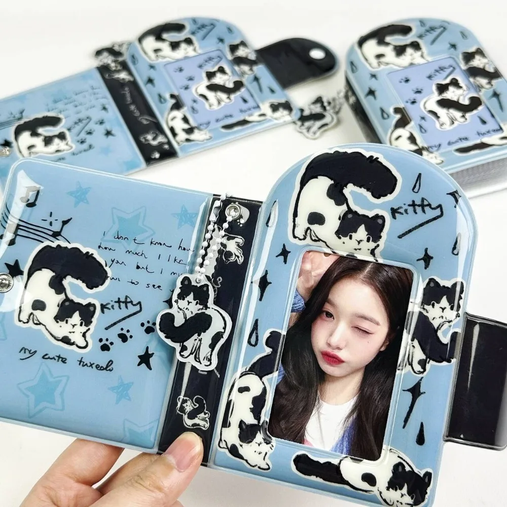 New Cat Print Cute Card Bag PU Card Storage Bag Card Wallet