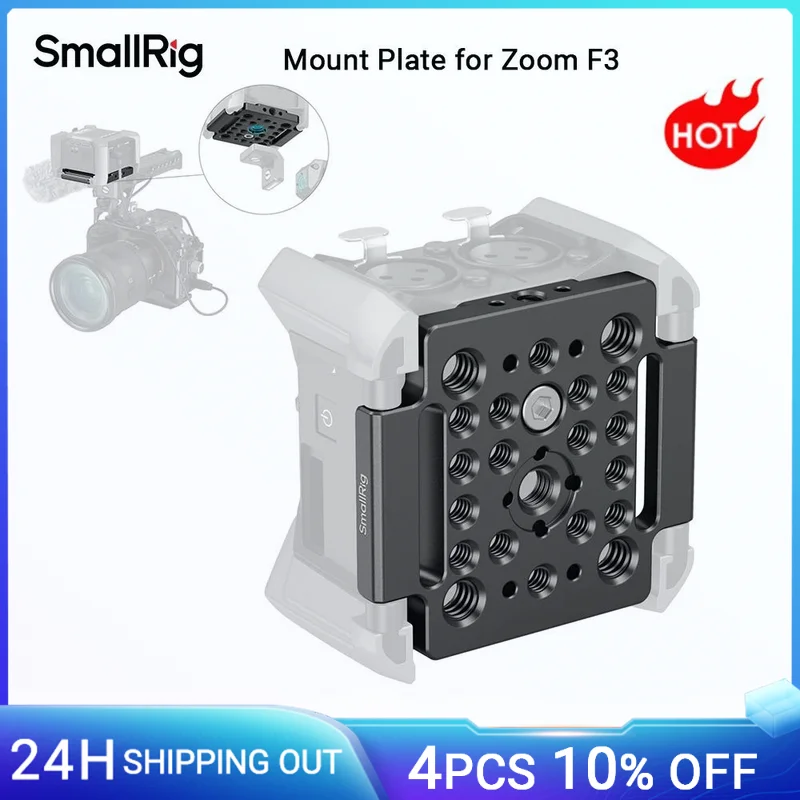 SmallRig Mount Plate for Zoom F3 Recorde w 1/4