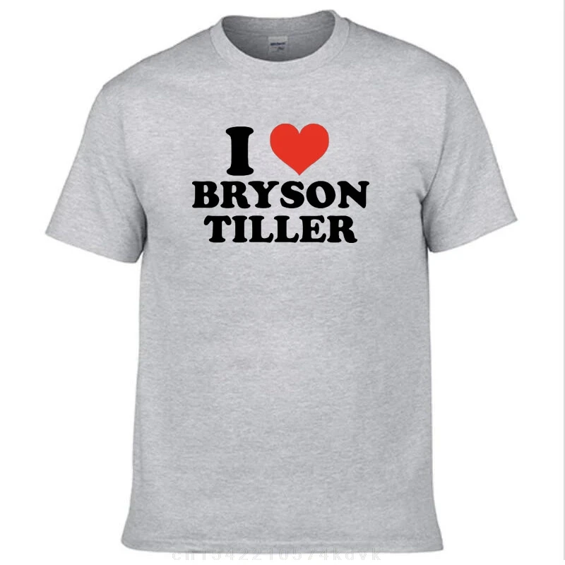 I Love Bryson Tiller Graphic Print t-shirt uomo donna Hip Hop maglietta oversize maschile 100% cotone Tees novità Streetwear