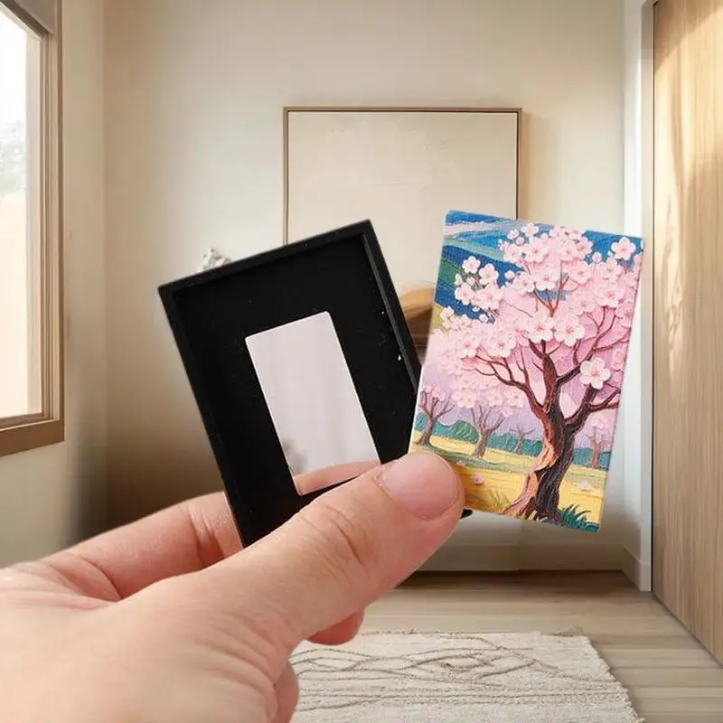 1: 12 scale 3-piece set of miniature photo frames, murals, miniature craft paintings, game house decorations, children's toys