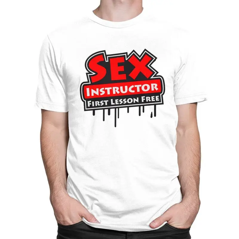 Custom Funny Sex Instructor Art T Shirts Men Short Sleeve T-shirt Casual Tee Tops Soft Cotton Regular Fit Tshirts Merchandise