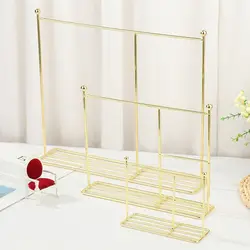 Creative Doll Clothes Rack Miniature Clothes Hangers Garment Organizer Kids Toy Gifts Dolls Accessories