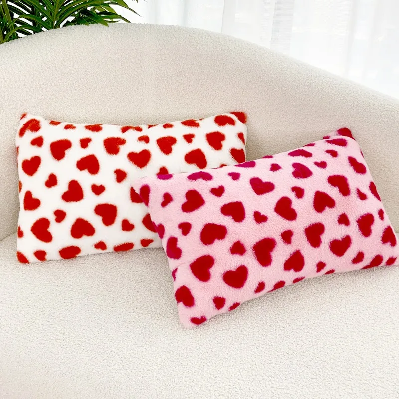 Ins عيد الحب القلب المخدة الفاخرة مريحة أفخم وسادة أريكة القضية قسط بوتيك BnB وسادة غطاء ديكور المنزل #1