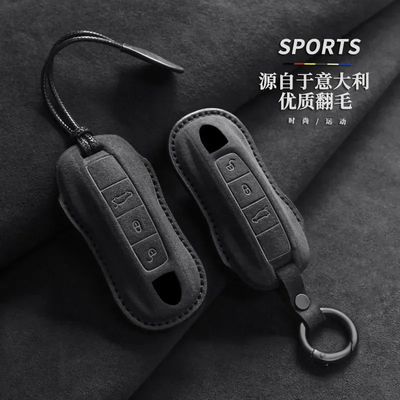 for Porsche Key Case Macan Panamera 911 Cayenne Car Key Holder Cover Protective Shell view 3