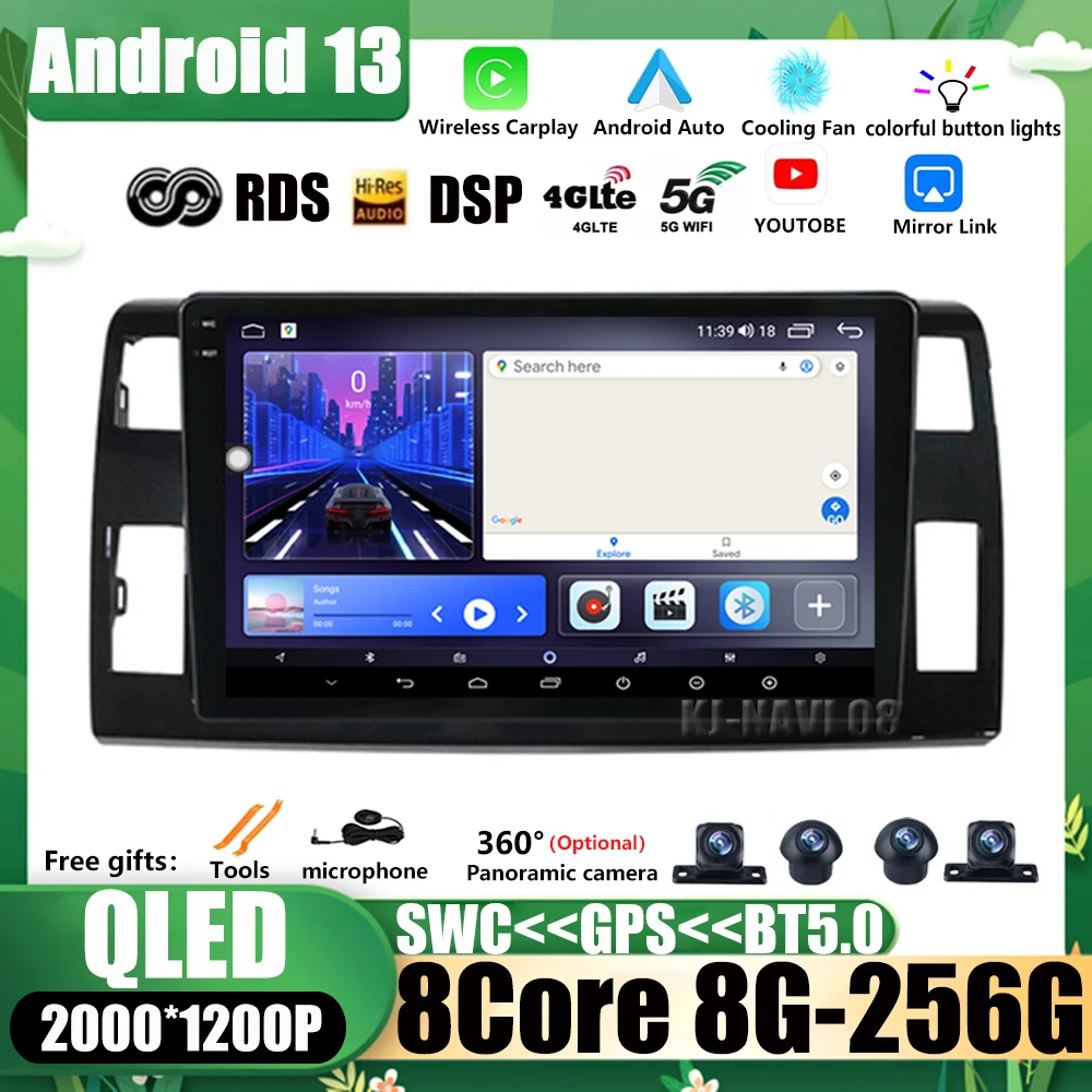 

Android 13 For Toyota Previa 2006-2019 Carplay Car Radio Multimedia Video Player GPS Navigation Stereo DSP BT