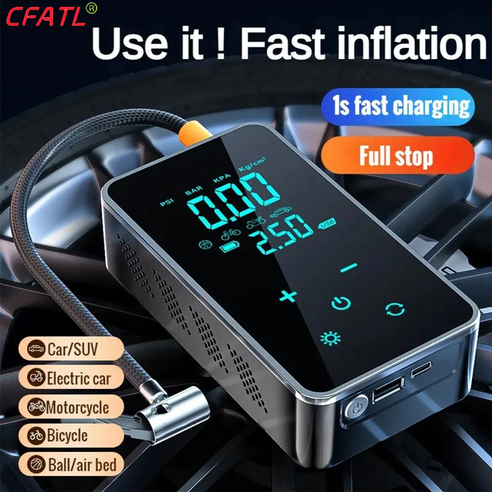 

150PSI Car Air Pump Portable Compressor Digital Display Car Tire Inflator Touch Screen Control for Car Motorcycle Balls