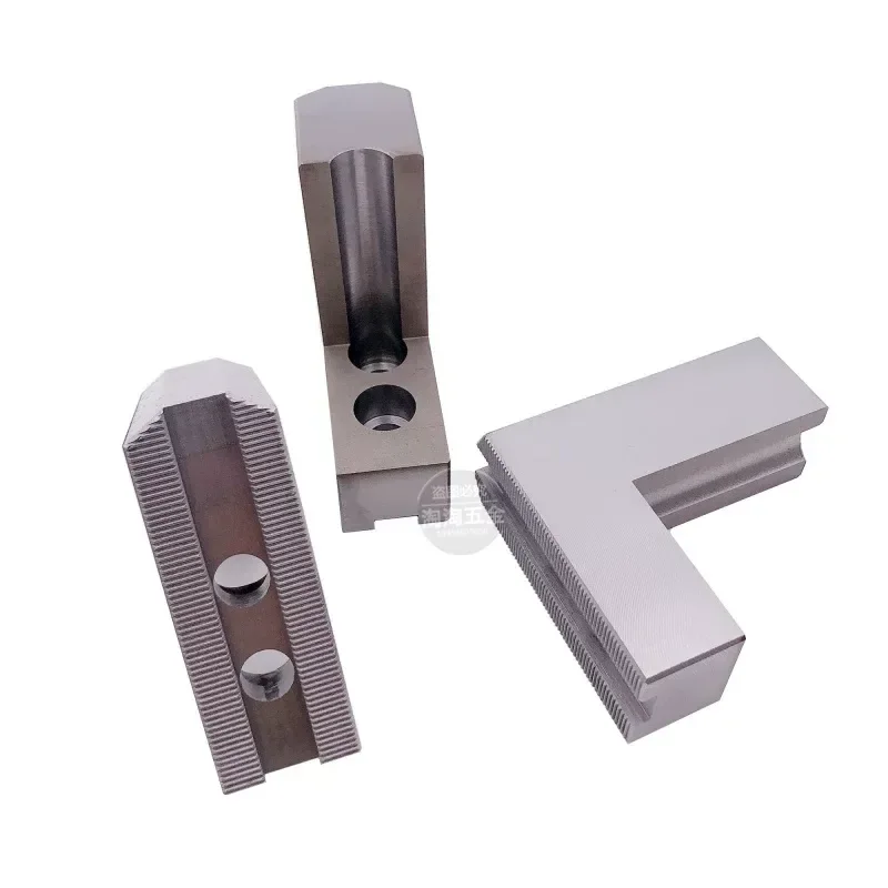For Hydraulic Chuck Three Jaw L Shaped Heightened Soft Jaw 56 8 10 Inch Raw Positive Reverse Inner Support Outer Circular