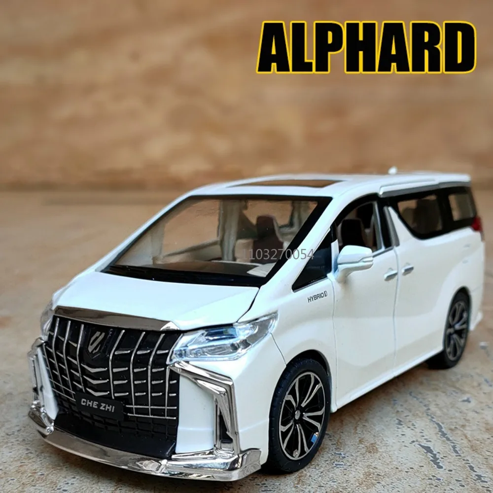 

1/32 Scale Alphard MPV Alloy Car Model Toy Metal Die-casting High Simulation with Sound Light Nanny Car Toys for Kids Presents