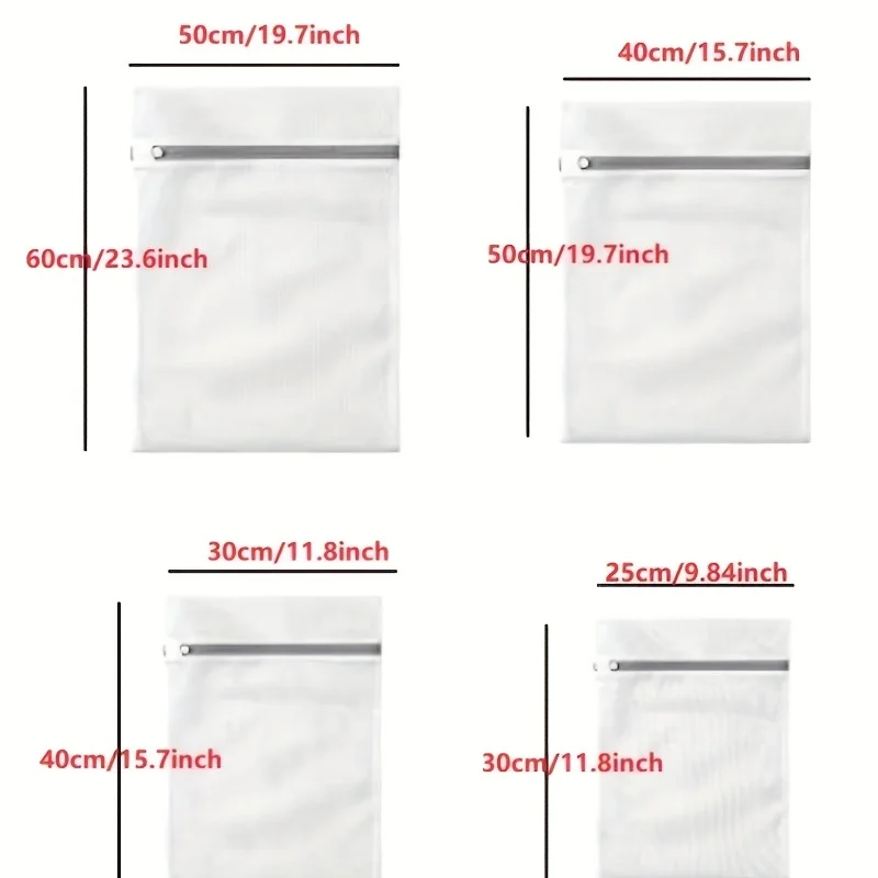 10pcs Anti-deformation Laundry Bag, Mesh Zipper Washing Bag, Combination Laundry Storage Bag For Travel, Underwear Bra Sock Clot