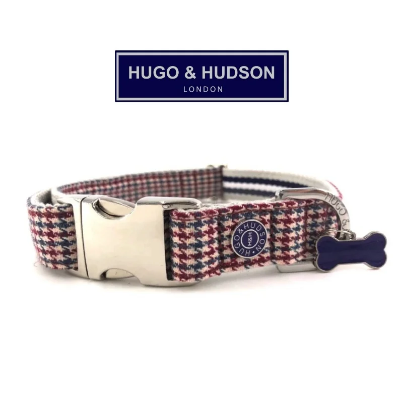 

Поводок для собак HugoHudson в британском стиле, ошейник-кольцо для прогулок, для средних и крупных собак, из утолщенной ткани, без рывков и натяжения