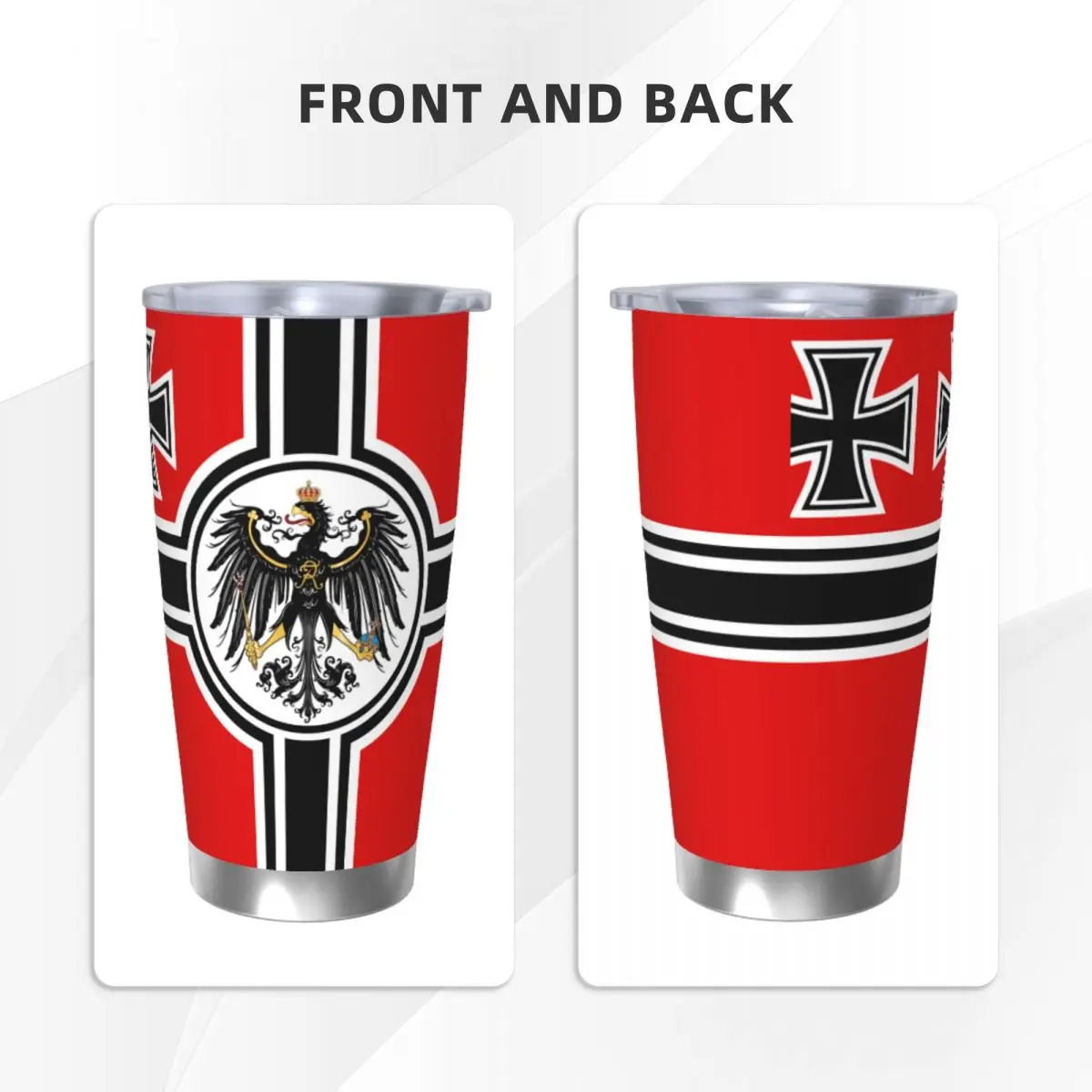 German DK Reich Empire Of Flag Tumbler Vacuum Insulated Germany Proud Coffee Cups Vacuum Flask Smoothie Tea Mug Water Bottle