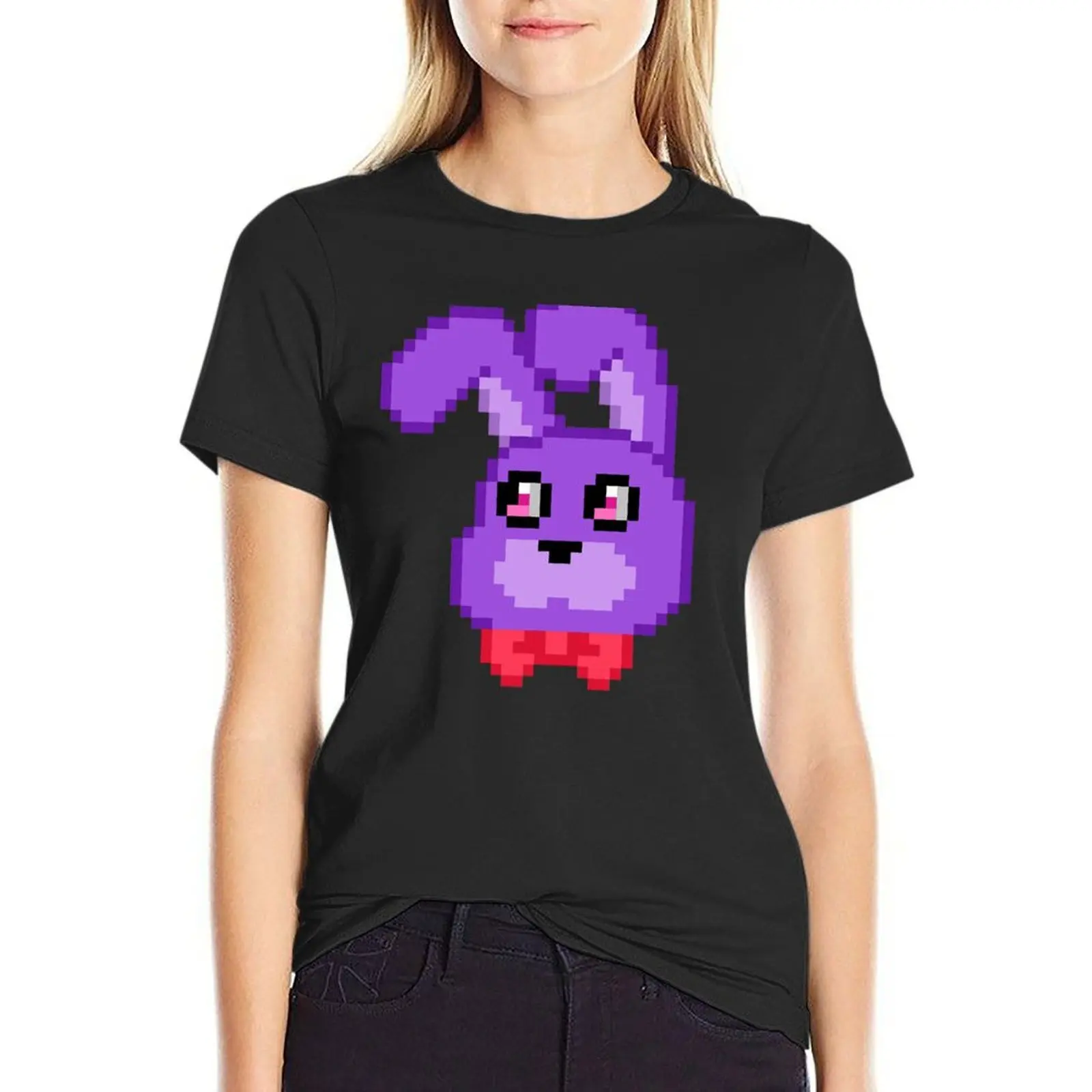 Pixel Bonnie T-Shirt tees anime clothes female plus size t shirts for Women loose fit