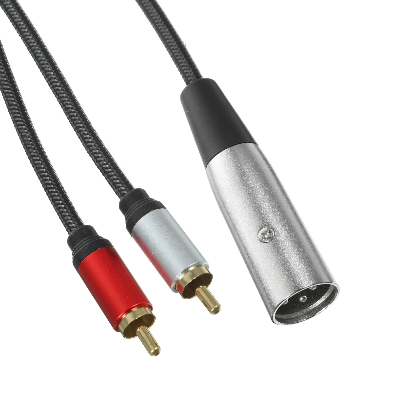 Xlr to Rca Audio Cable High Durability Noise Rejection Microphone Adapter Cable Stable Sound Transmission Audio Equipment