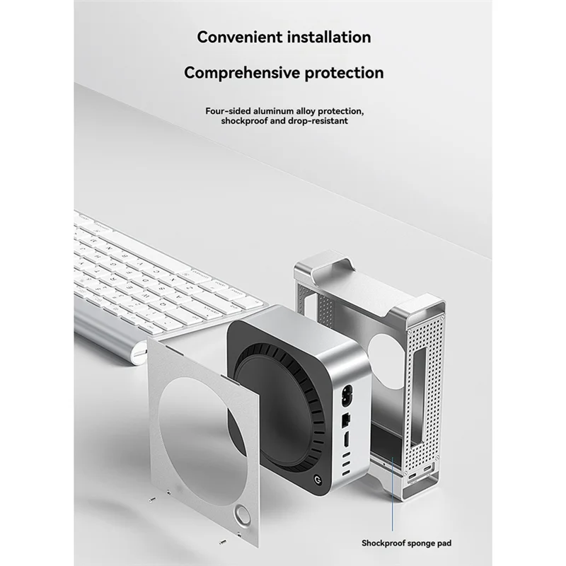 

Док-станция AB97-концентратор для Mac Mini M4 USB C HUB Док-станция с USB 3.2/2.0 SD/TF поддерживает M. 2 NVME 2230/2242/2260/2280