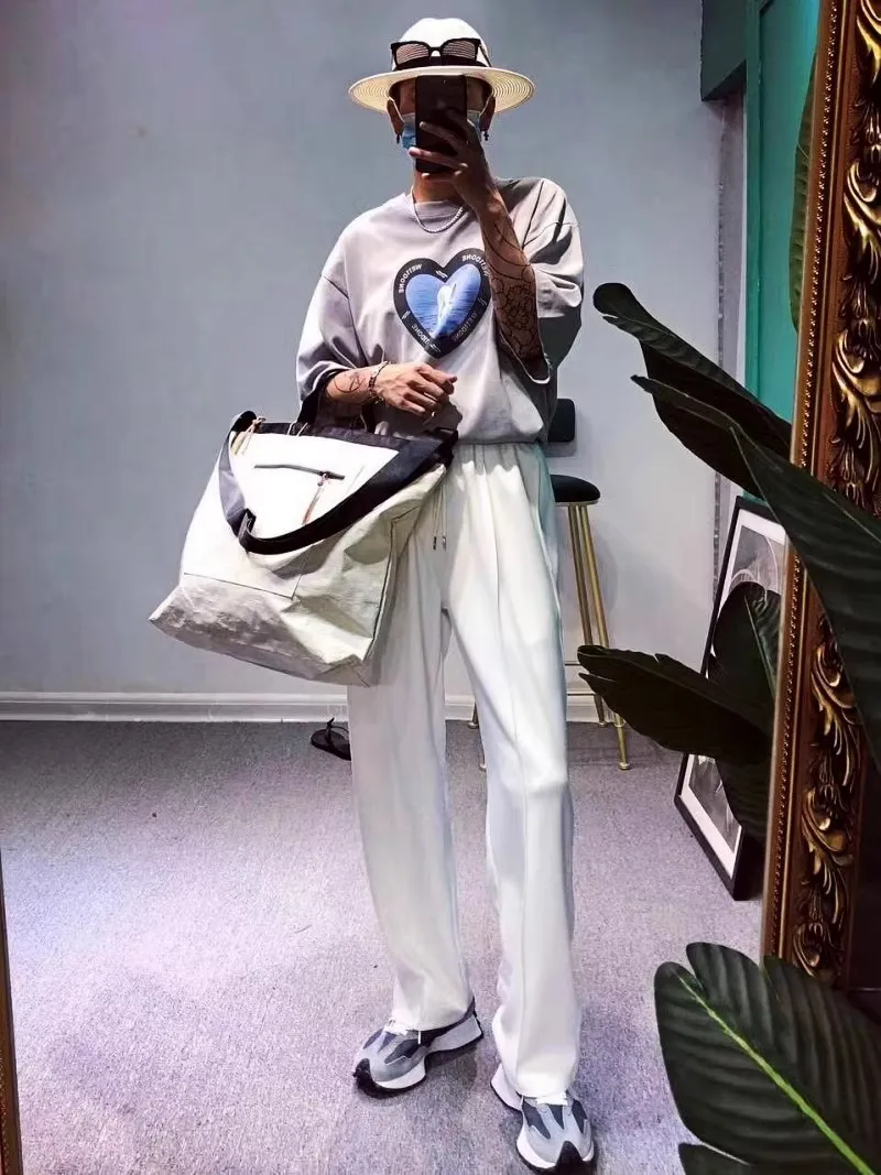 

Мужские повседневные брюки прямого кроя 2024 года: комфортные, гладкие, из хлопка и полиэстера, для молодежи