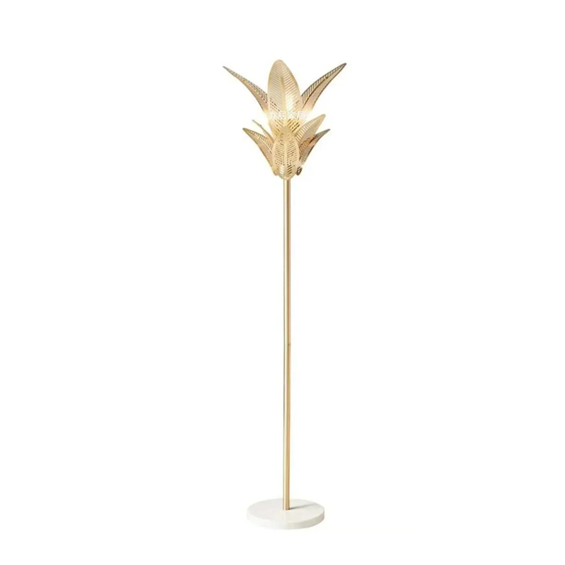 Nordic style simple modern light luxury leaves living room floor lamp soft decoration