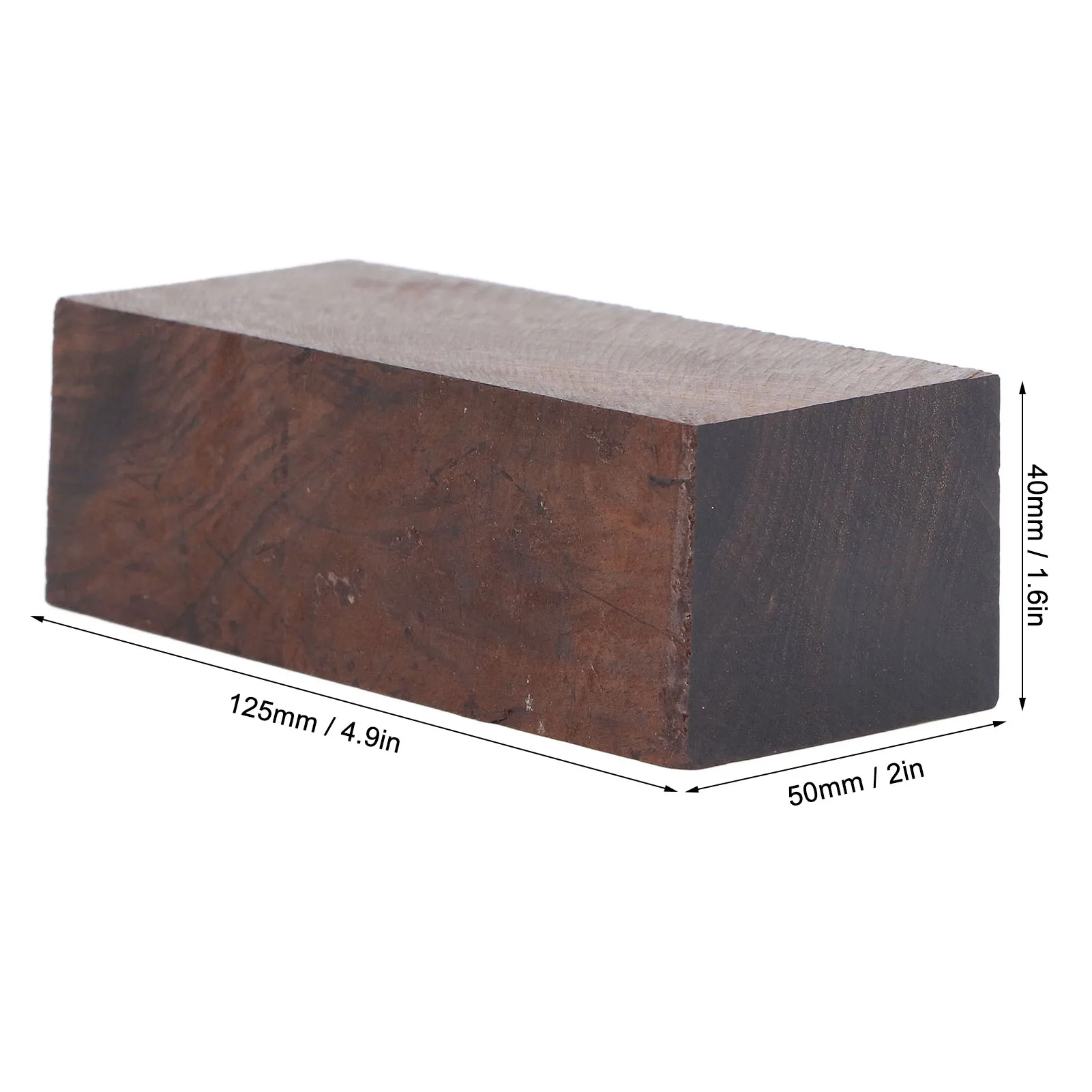 Ebony Wood Blank Woodcraft Carving Block Rectangular Wooden Block for DIY Crafts Instrument Handle Paperweight DIY Wooden Block