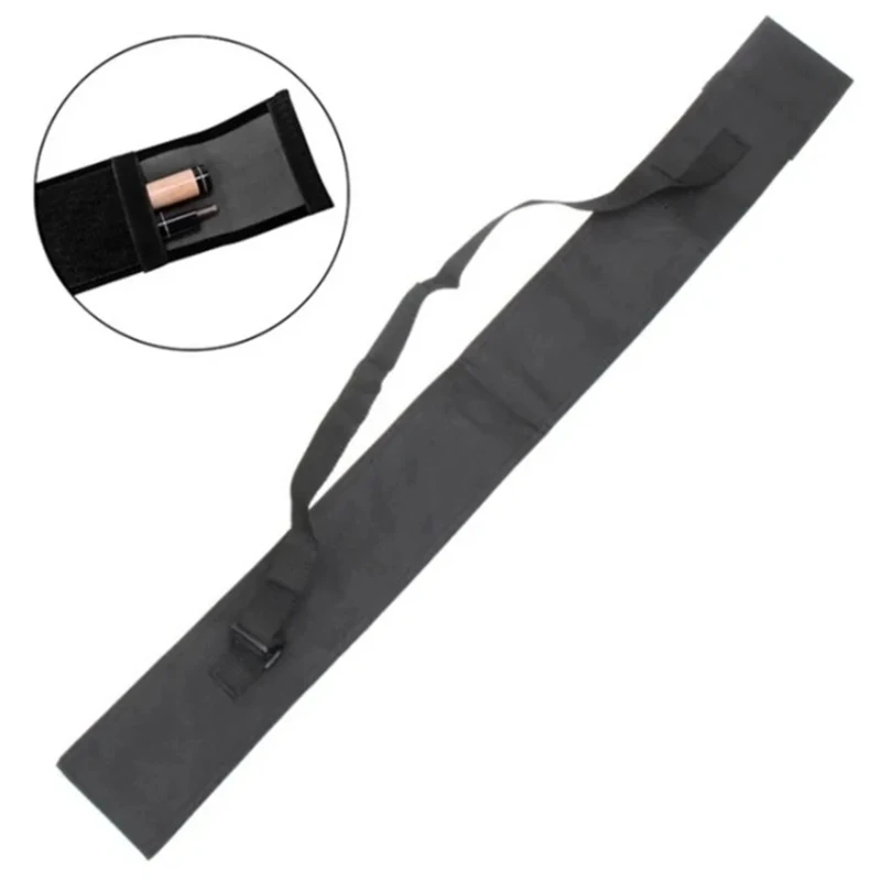 

1pc Snooker Cue Bag Billiard Sticks Storage Pouch Foldable Shoulder Strap Portable Carrying Pool Cue Sleeve 80cm/115cm (No Rod)