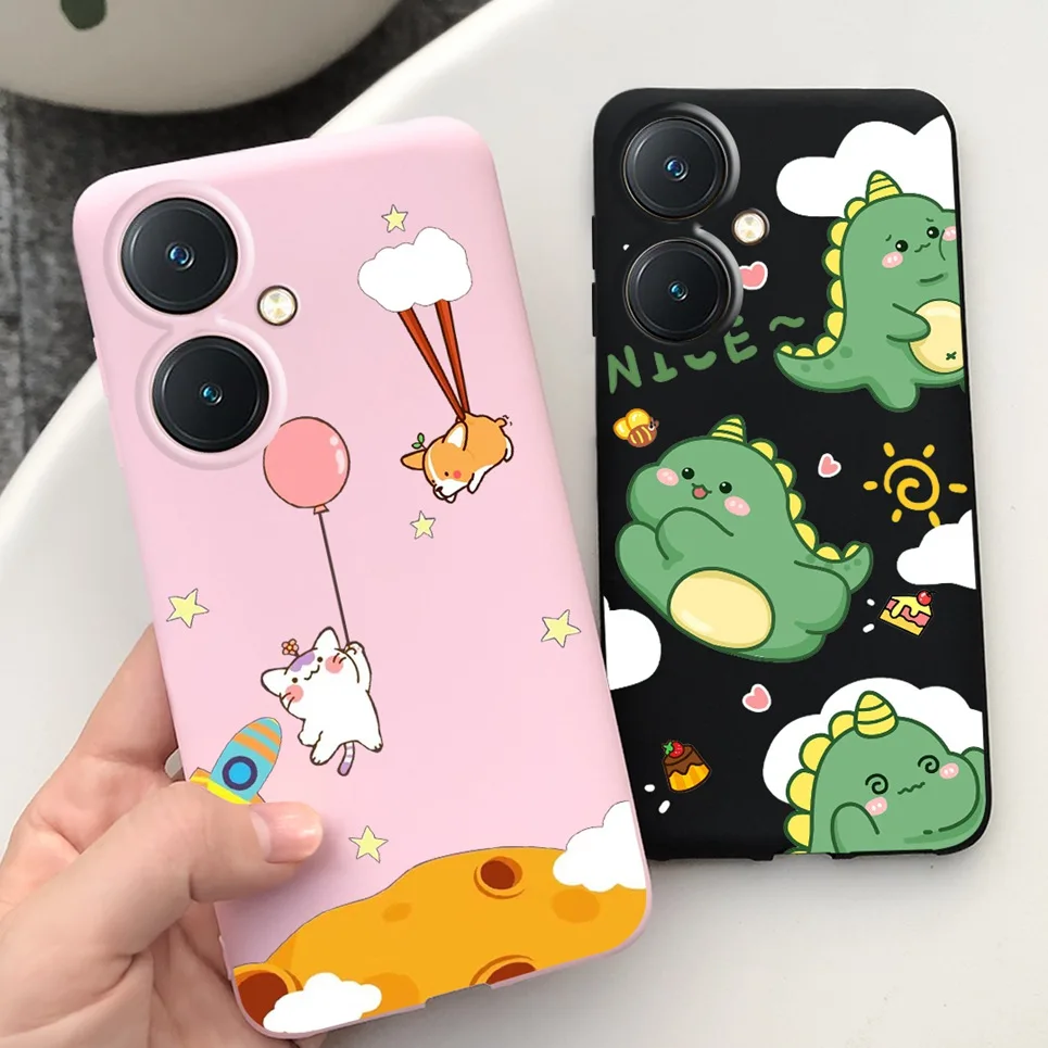 Soft Silicone Covers For Vivo Y27 Y36 4G 5G Case Bumper Shell Cartoon Child Fashion Soft TPU Silicone Etui For Vivo Y36 5G Y 27