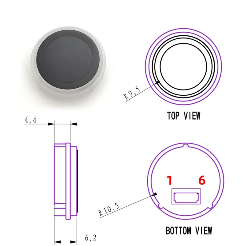 

B24B 3X R558S Capacitive Fingerprint Acquisition Module Access Control Security Equipment Fingerprint Recognition Module