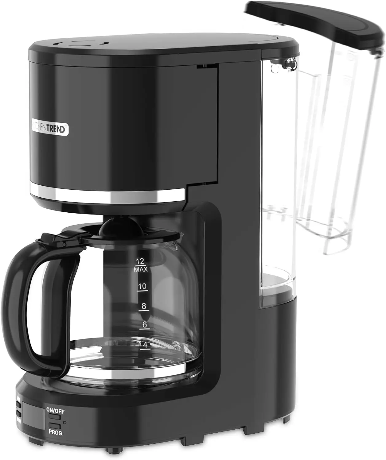 

10-Cup Programmable Coffee Maker with Permanent Filter, Removable Water Reservoir Coffee Machine, Drip Coffee Maker, Delay Br