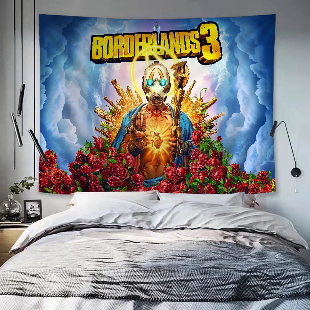 Game B-BORDERLANDS Anime Tapestry Hanging Tarot Hippie Wall Rugs Dorm Home Decor