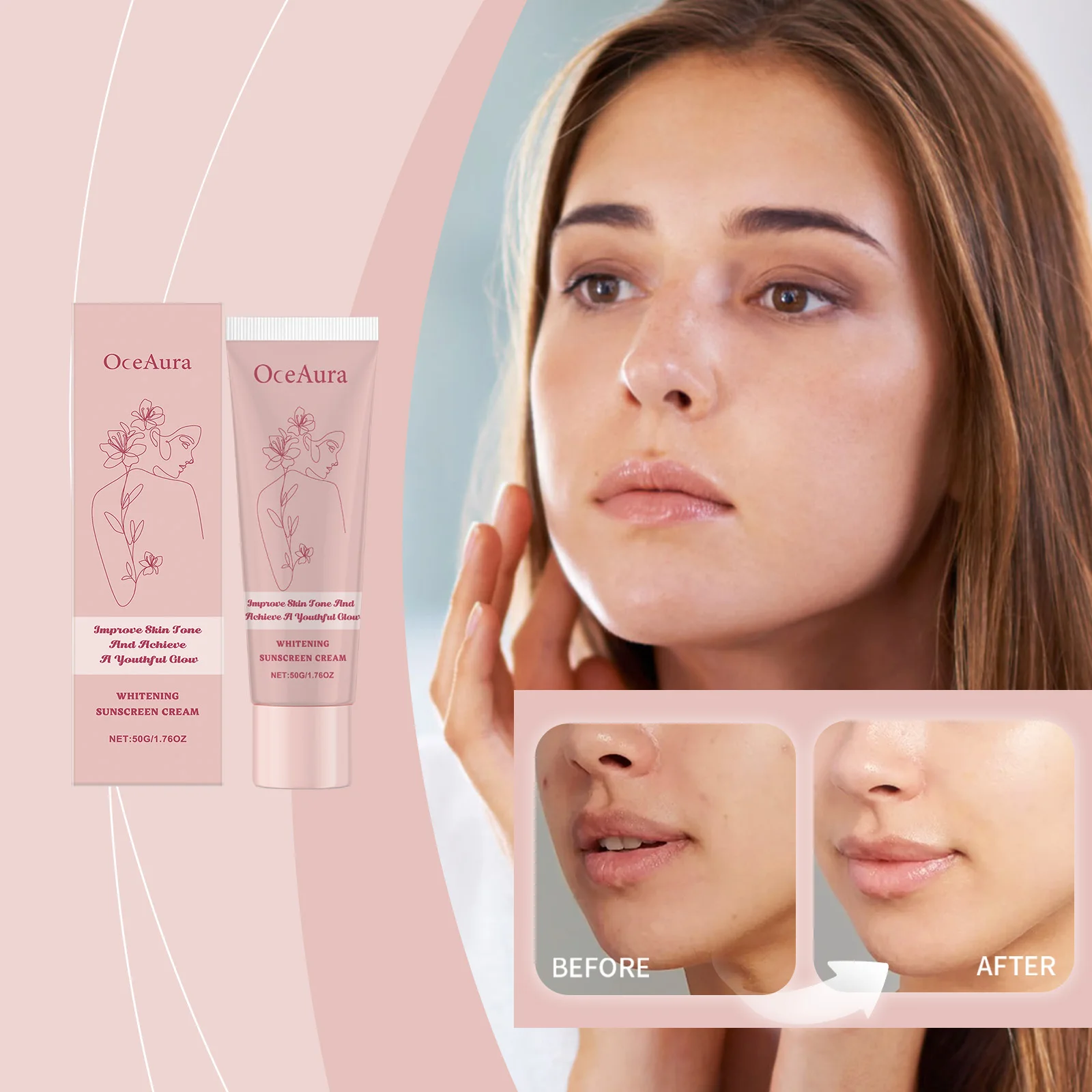 Crème solaire blanchissante SPF [XX] - Protection UV éclaircissante pour un teint uniforme - Visage quotidien