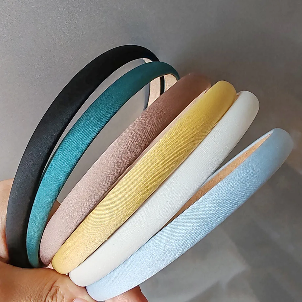 

2pc Fashion 1.2cm Slim Solid Bezel Hairbands Headbands for Women Men Girls Vintage Hoop for Washface Tool Hair Bands Accessories