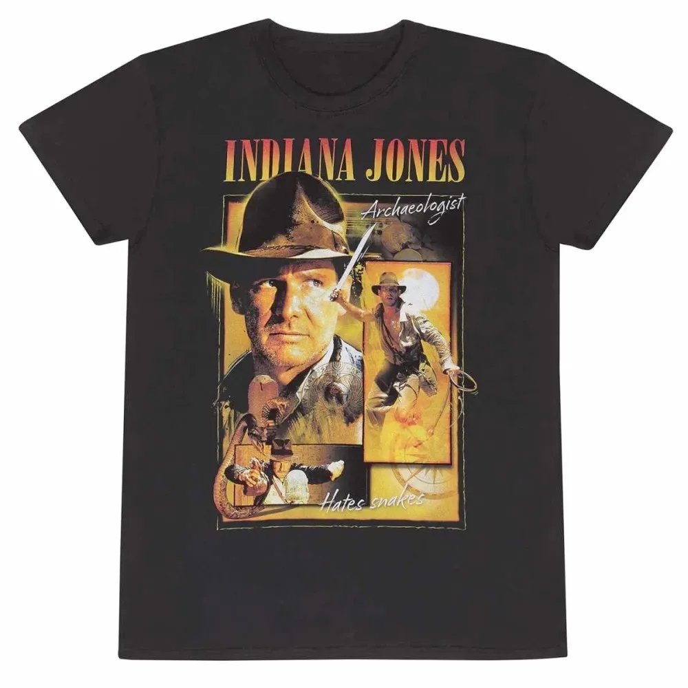 

Indiana Jones Homage Peripheral Pattern Printing Summer Luxury Brand Cotton Men's and Women's T-Shirts Short Sleeves